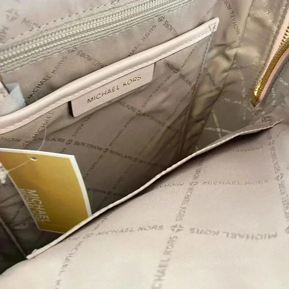 NWT Michael Kors Jaycee Medium Zip Pocket Backpack powder blush - Picture 8 of 10